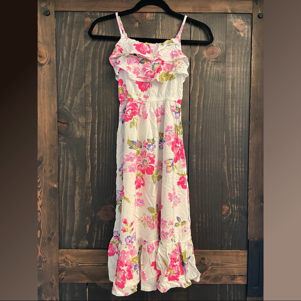 Cherokee Full Length Floral Sundress, Kids Size M 7/8